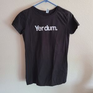 Black short sleve TEXT t-shirt